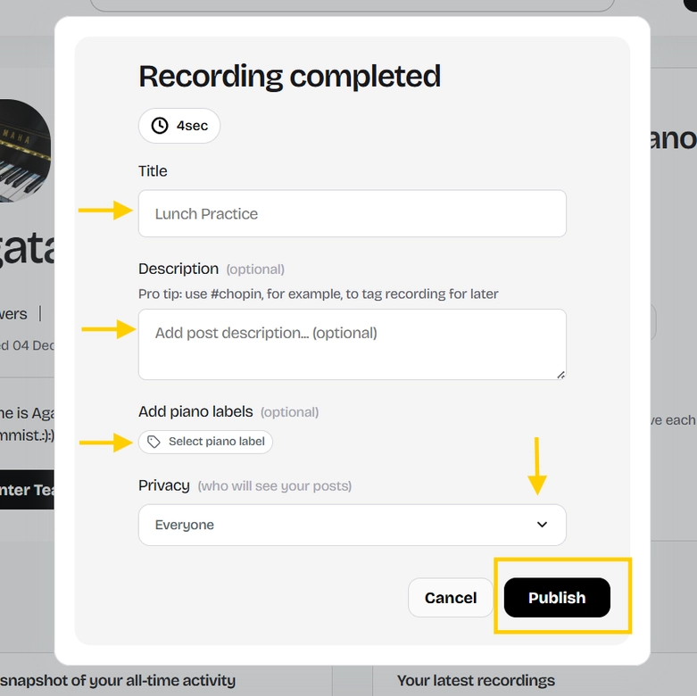 Post form details step 1